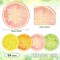 60Pcs Summer Citrus Fruit Paper Placemats 13" Tropical Fruits Slices Disposable Table Mat Lemon Lime Orange Grapefruit Round Paper Mats for Spring Summer Tableware Decor